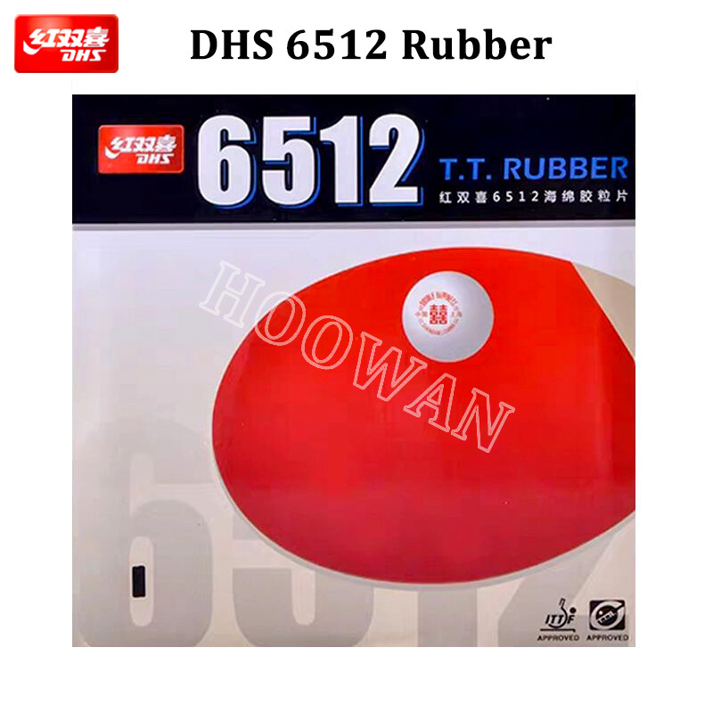 Mới DHS 6512 Bàn cổ điển quần vợt cao su ban đầu DHS mụn trong bóng bàn miếng bọt biển