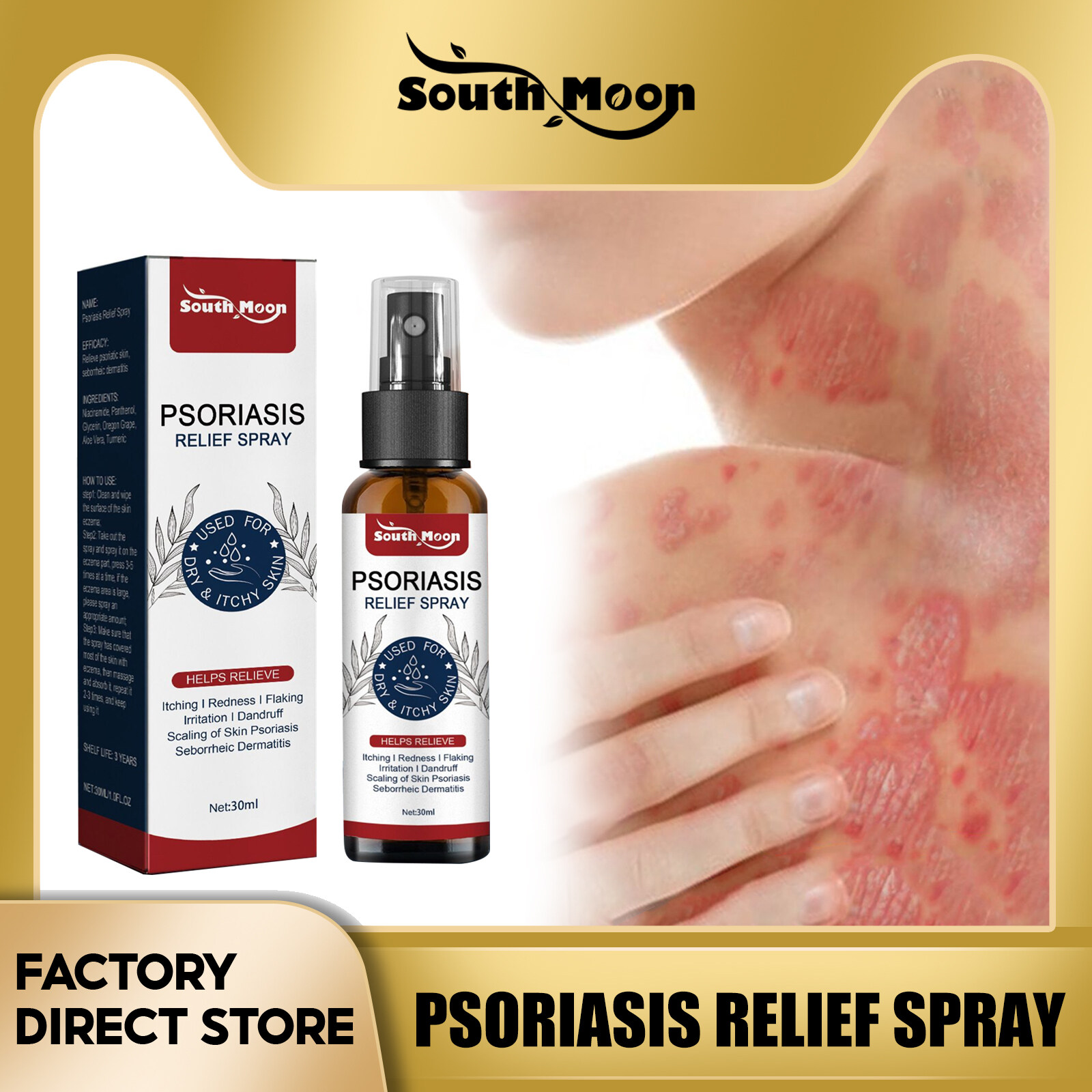 Sotuh Moon Psoriasis Relief Spray Psoriasis Treatment Spray Hand Foot
