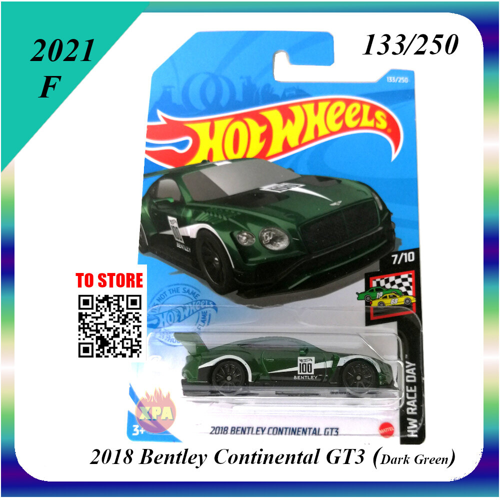 2020 Hot Wheels '18 Bentley Continental GT3-1:64 1/64 Nightburnerz 1/10 Green 