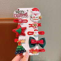 10 cái/bộ giáng sinh vui vẻ kẹp tóc cho bé gái BB Clip dễ thương Cây giáng sinh trang trí ông già Noel barrettes mũ nón năm mới cho trẻ em