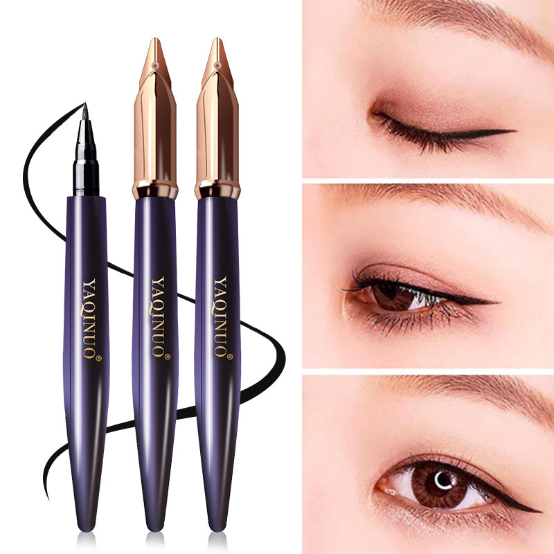 Beautybigbang bút kẻ mắt bút kẻ mắt dạng lỏng bút kẻ mắt mờ trang điểm làm đẹp nhanh khô chống thấm nước lâu trôi