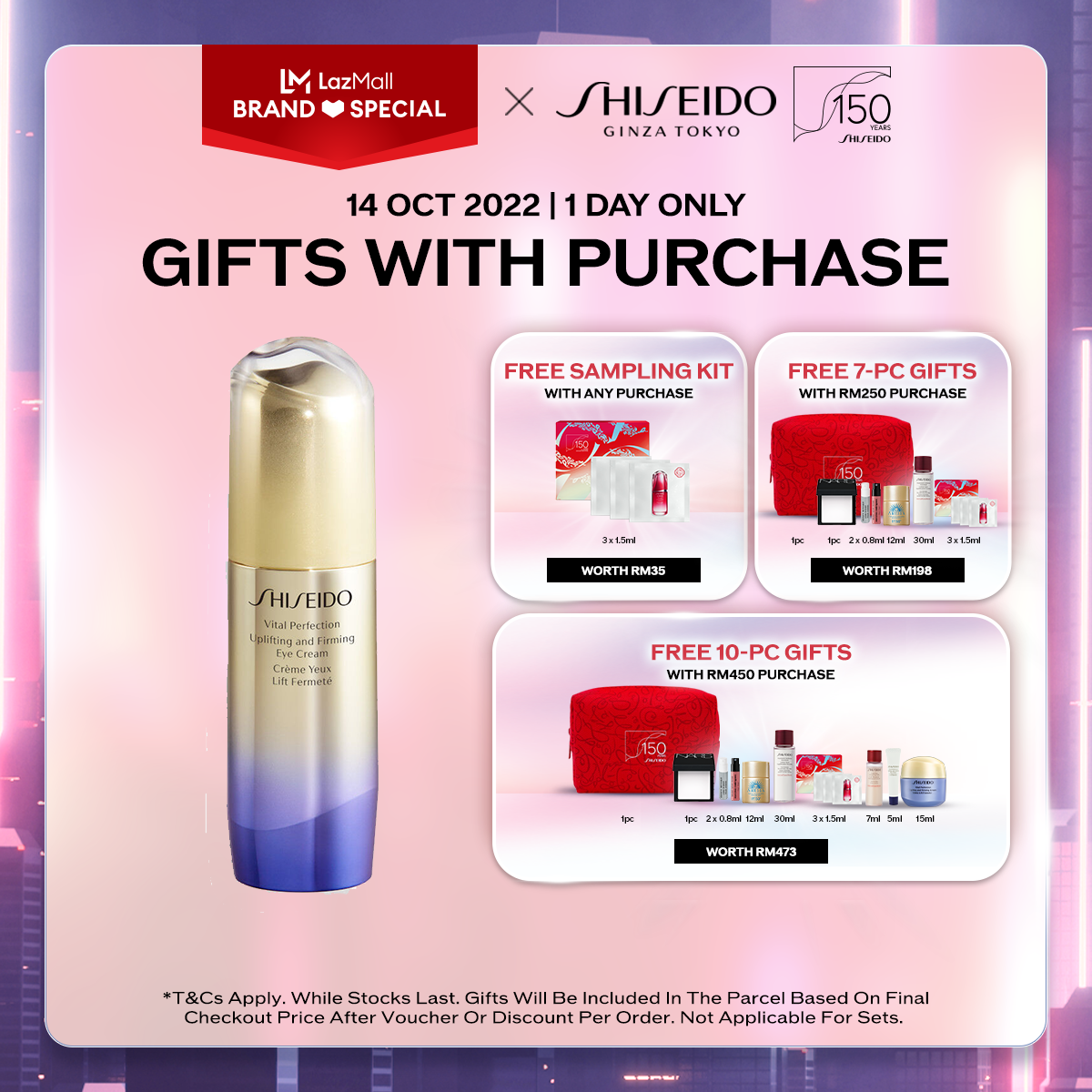 Gambar Shiseido Vital Perfection Uplifting and Firming Eye Cream 15ml