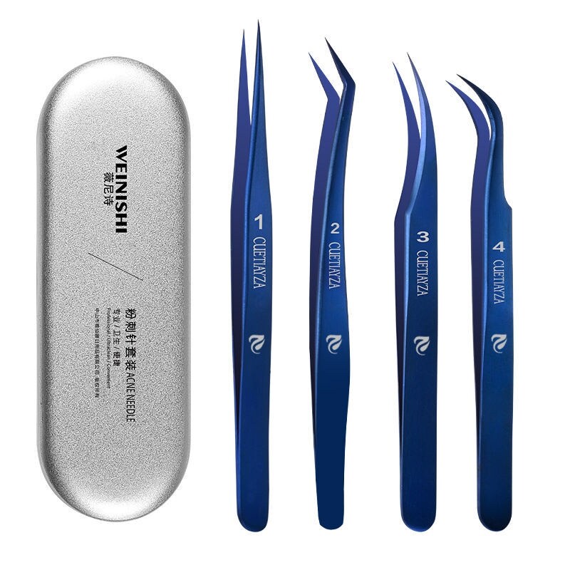 Gambar imported from KoreaGrafting eyelashes tool full set of high precision eyelashes master flowering special tweezers dolphin golden feather clip false eyelashes