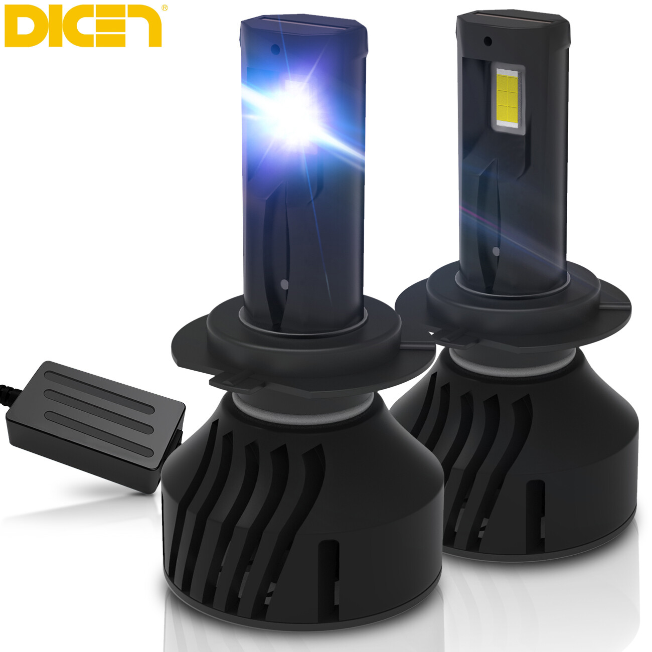Dicn 2 chiếc đèn pha ô tô led h11 h8 h7 h4 h11 h9 9005 hb3 9006 hb4 9012 bóng đèn led csp 6000k đèn siêu sáng đèn sương mù