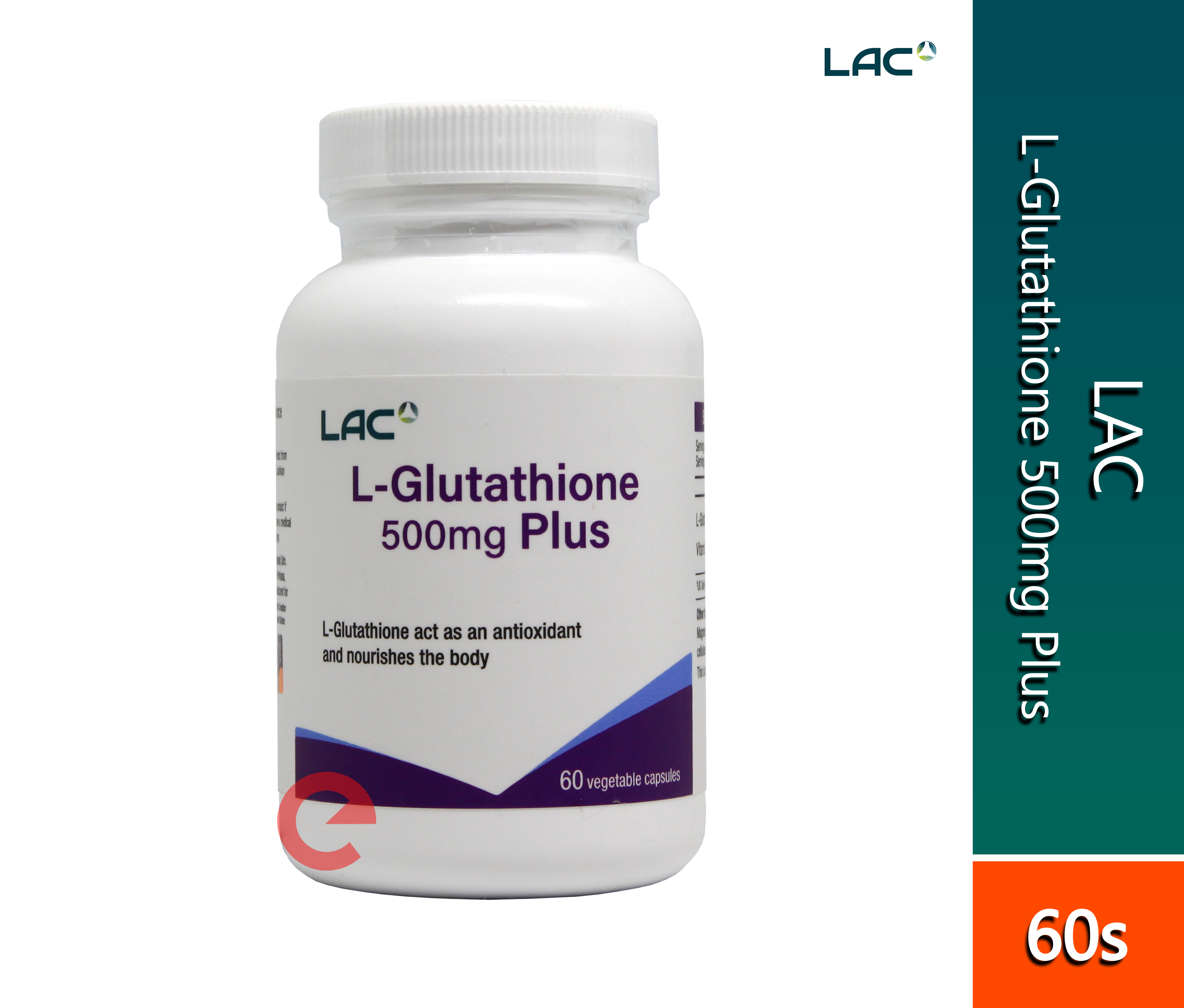 gnc l glutathione 50mg GNC Glutathione 500mg, 60 Capsules, Supports Immune Health main image 0
