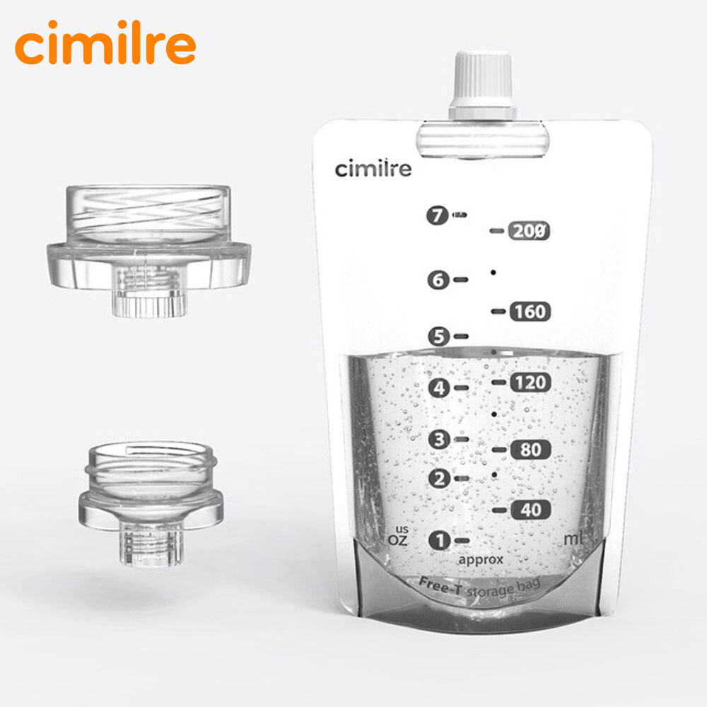 Cimilre Free-T Pack Wide Connector Set Breast Pump Milk Storage Bag Korea