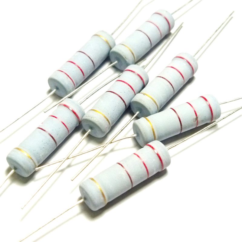 5 chiếc 3900 3.9k ohm ω 3k9 5w ± 5% điện trở màng oxit kim loại
