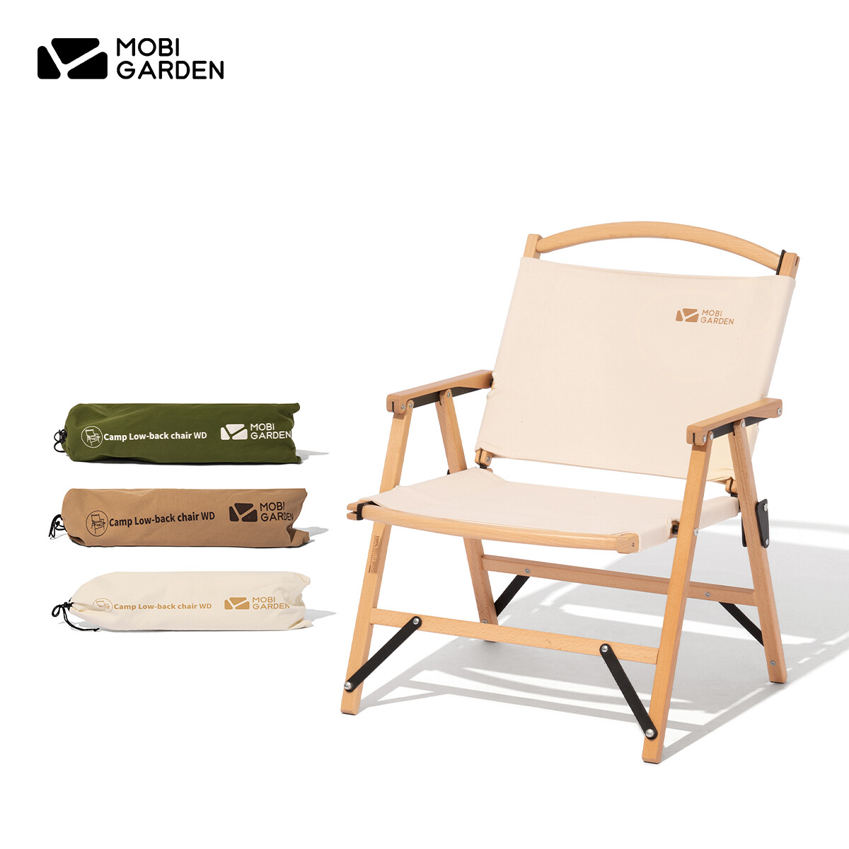 MOBI GARDEN Camping Folding Chair Solid Wood Portable Glamping Outdoor Luxury Stool Fishing ราคา 3,010 บาท*ส่งฟรี