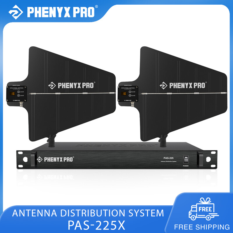 Phenyx Pro PAS-225X UHF Wireless Antenna Distribution System Bundle Active Directional Antennas 8 Outputs + 2 Cascade Ports 160ft Long Coverage for Stages Live Shows ราคา 13,436 บาท*ส่งฟรี