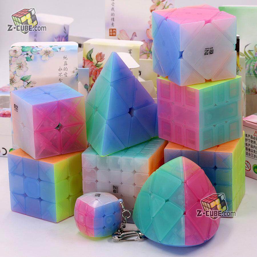 QIYI Mofangge Jelly Rubiks Cube 2x2 3x3 4x4 5x5 Pyramid Skewb SQ1