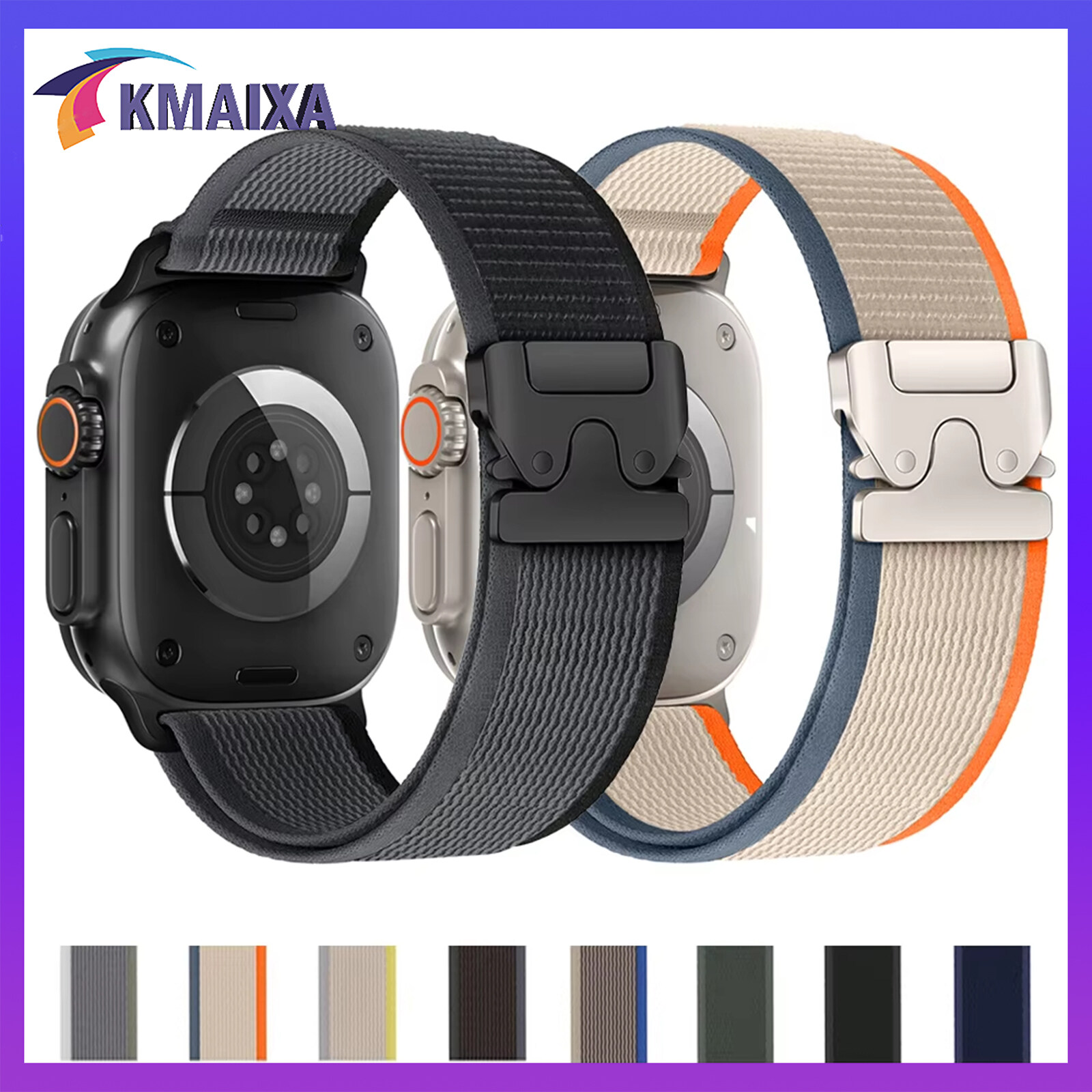 Parachute Straps forsmartwatch Ultra 2 Band 49mm 46mm 45mm 41mm 42mm Trail loop bracelet iWatch Series 10 9 8 7 6 5 4 3 2 1 SE 44mm 40mm ราคา 142 บาท*ส่งฟรี