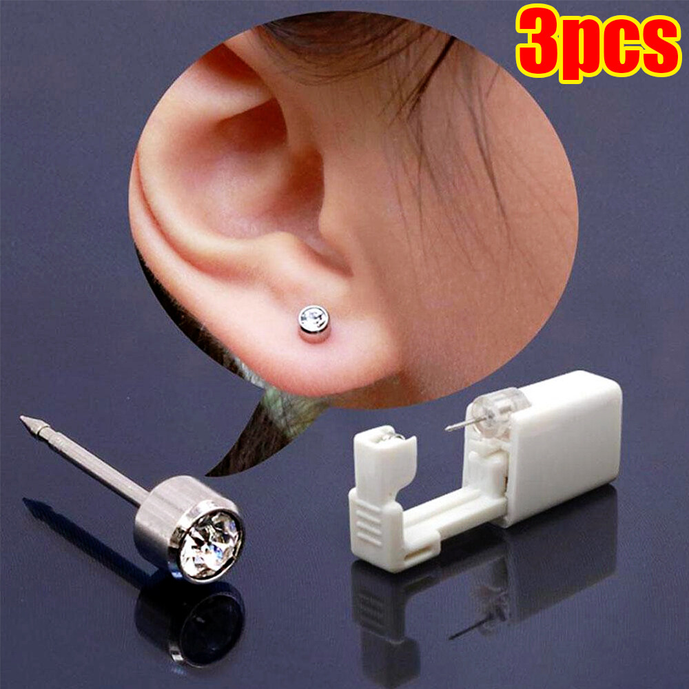 Dùng Một Lần Ear Piercing Pins Kit Khỏe Mạnh An Toàn Bông Tai Piercer Công Cụ Bộ máy Đinh Tăm trang sức cơ thể Phụ Kiện