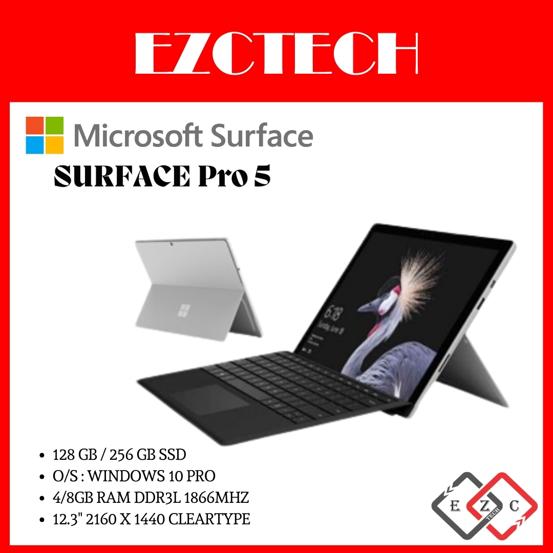 Microsoft Surface Pro 5 I5 7Th Gen 8Gb Ram 256Gb Ssd With Oem