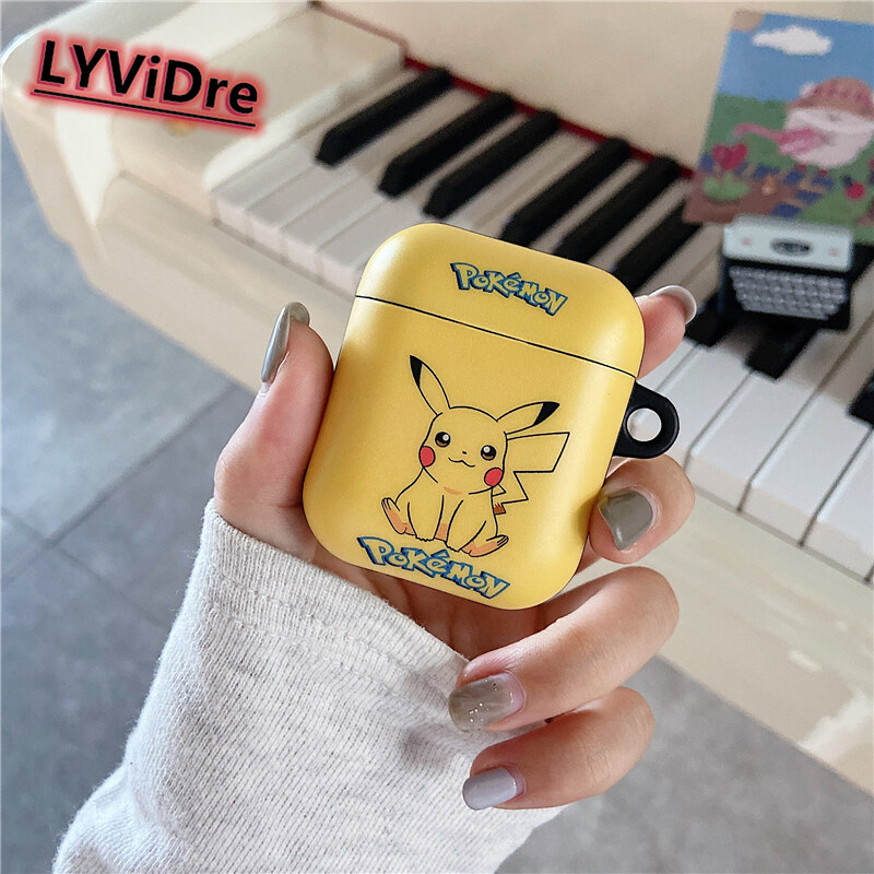 Quả Cầu Pokemon Pikachu Vẽ Tranh LYViDre Trường Hợp Quái Vật Nhỏ Túi Bọc Hộp Sạc Tai Nghe Không Dây Ốp Bảo Vệ Mềm Cho Apple AirPods Pro Vỏ AirPods 3 2 1