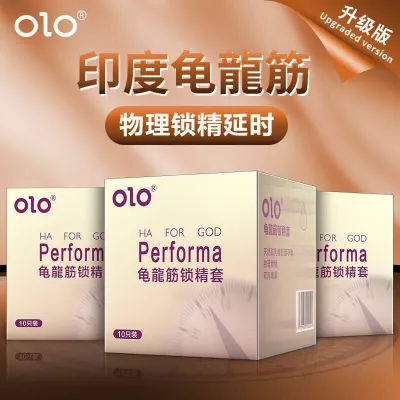 OLO 001 Upgraded Version Condom Ultra Thin Anatomic Long Lasting Dotted Hyaluronic Acid 10pcs/Box Kondom (5)