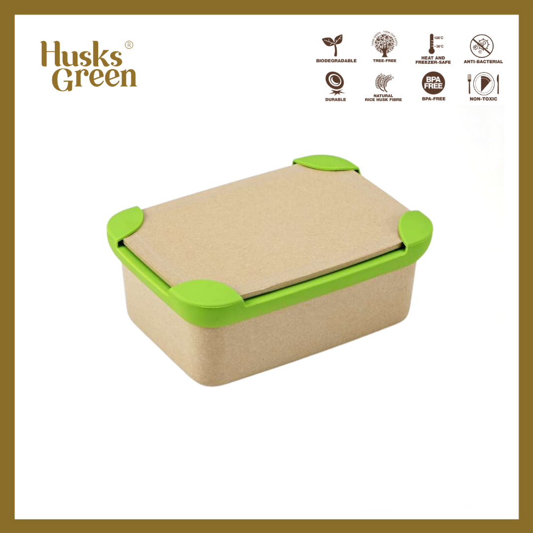 Gambar Husk s Ware Bento Lunch Box | Rice Husks | Eco Friendly | Biodegradable | BPA Free | Microwaveable