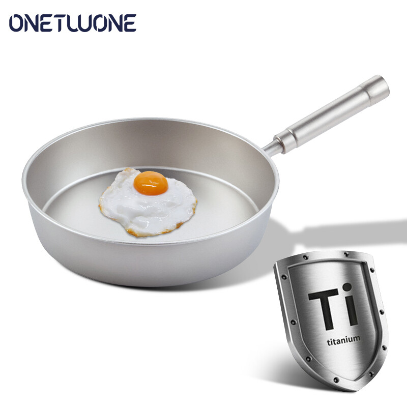 Onetwone 28cm pure titanium flat pan high-end Luxurious stir-fry pan with long handle house warming gift Non-stick cooking pot Gas and induction cooker wok ราคา 5,848 บาท*ส่งฟรี
