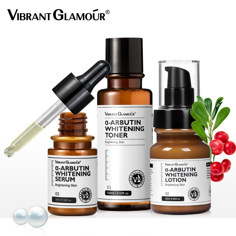 Gambar VIBRANT GLAMOUR Whitening Body and Face Cream ? arbutin Whitening Facial Treatment Kit Lighten Dark Spots and Brighten Skin with Niacinamide Skin Care 210ML