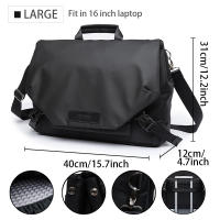 MOYYI Minimalistic Unisex Messenger Bags Fashion Large Capacity Shoulder Bags Male Nylon Waterproof Ultralight Briefcase Crossbody Laptop For Office Commuter Casual Street Walk