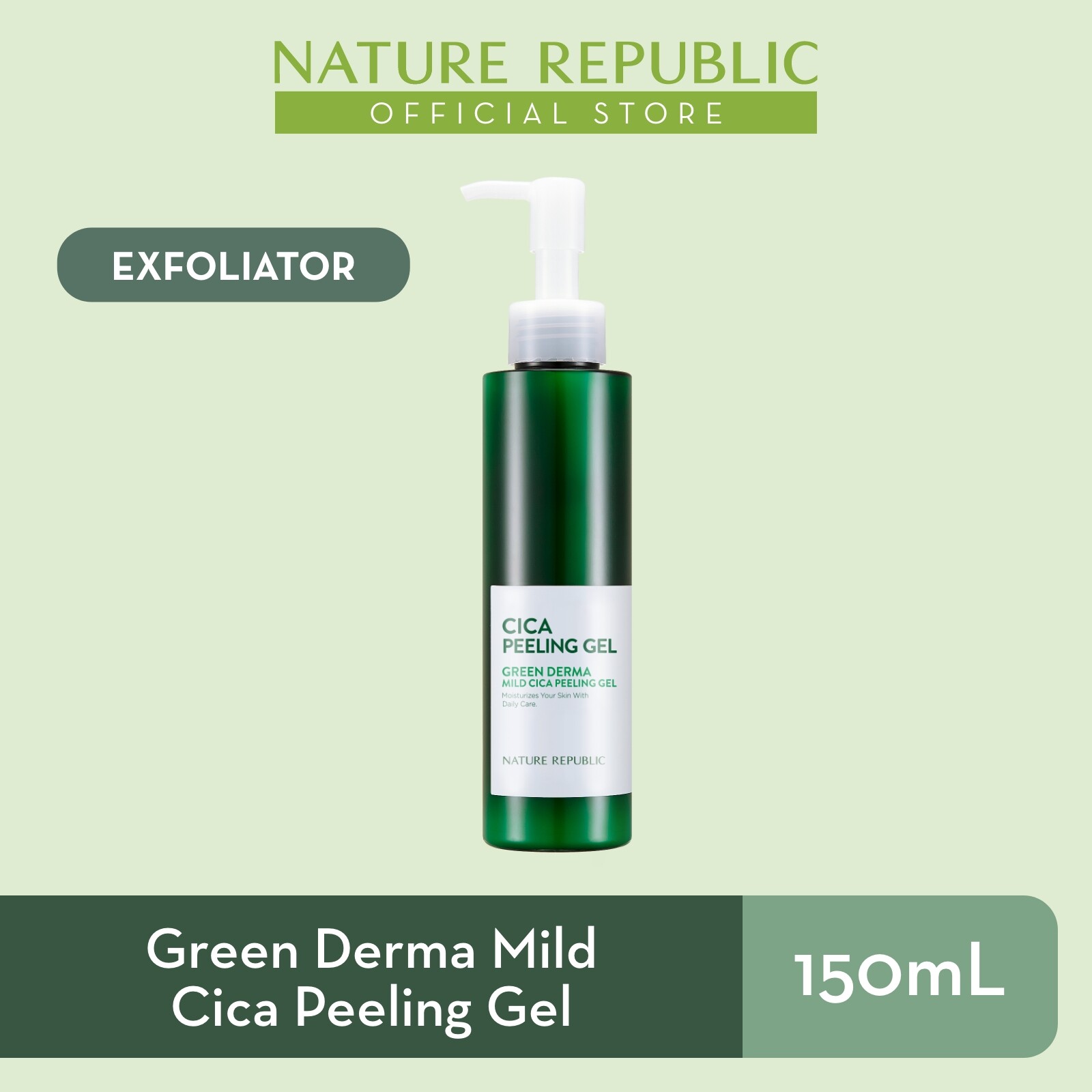 Gambar Nature Republic Green Derma Mild Cica Peeling Gel   for Sensitive Skin (150 mL)