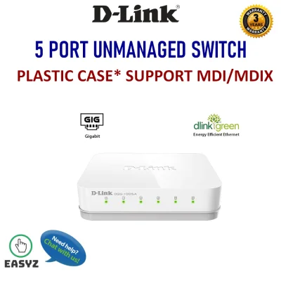 D-LINK DGS-1005A DGS-1008A 5 Port 8 Port 10/100/1000 Gigabit Ethernet Desktop Unmanaged Switch in Plastic Case support MDI/MDIX (1)
