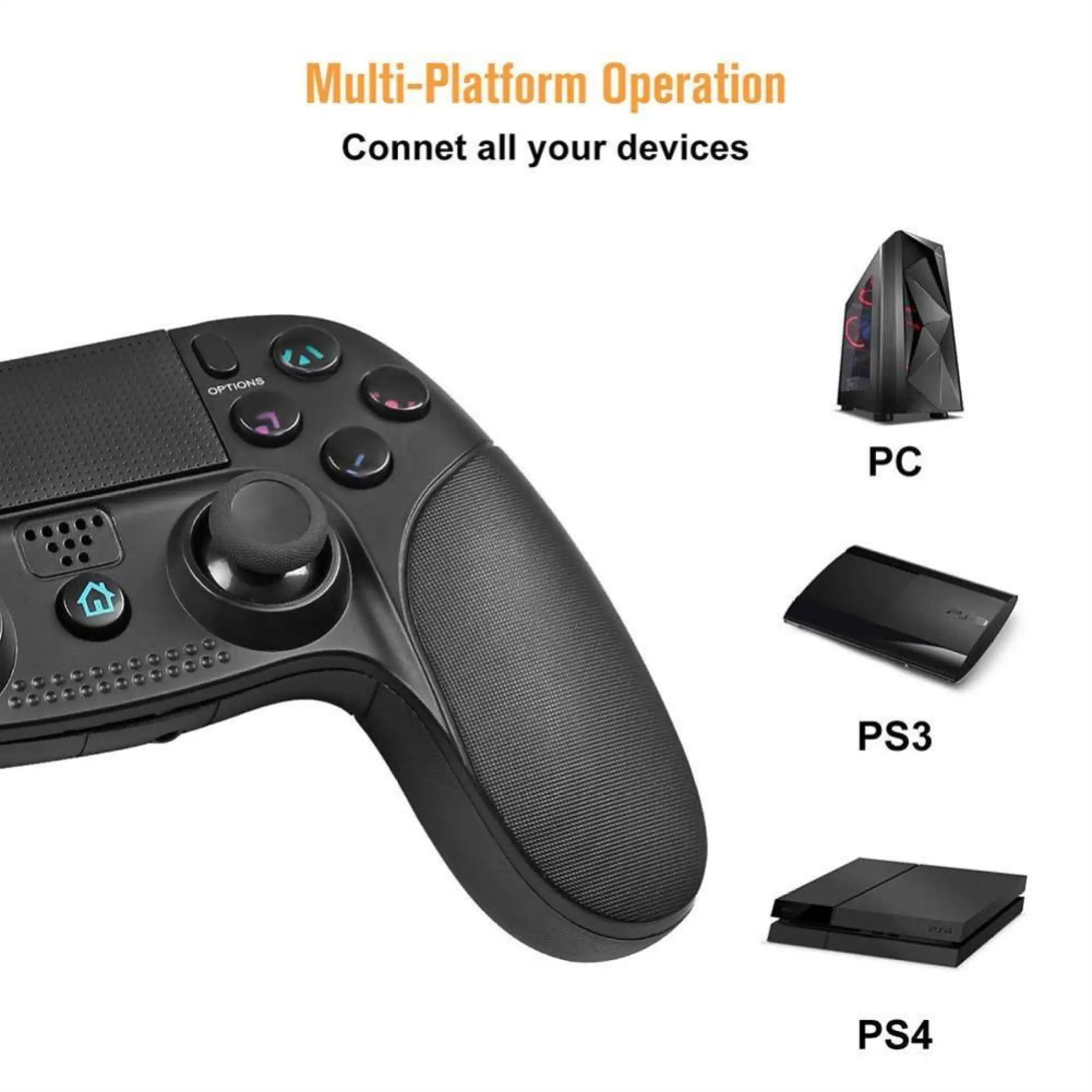 Tianqin Mall Pengontrol Nirkabel Bluetooth Joystick Game Pc Ps3 Untuk Ps4 Lazada Indonesia