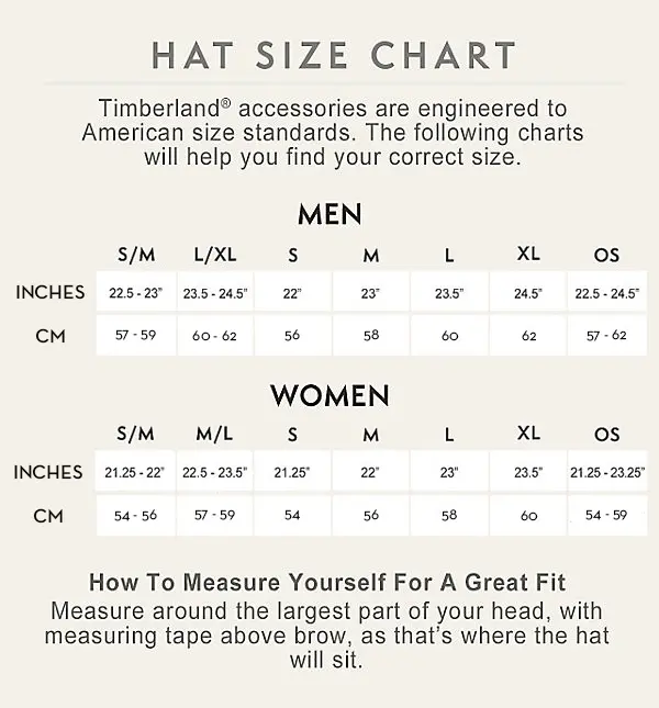 timberland size guide cm