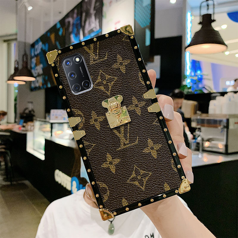 For OPPO A52 / OPPO A72 / OPPO A92 Case Luxury LV PU Leather Square Phone  Shell Straight Full Edge Protector Shockproof Cover Casing For OPPO A92 Case  New Design