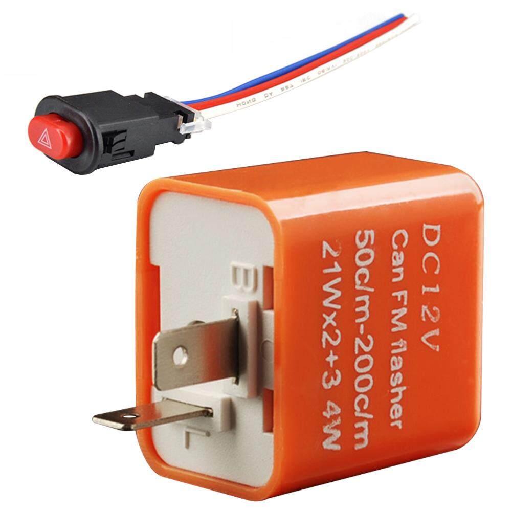 5 Pcs 12V 2 PIN Adjustable Electronic Flasher Relay Fix for LED Turn
