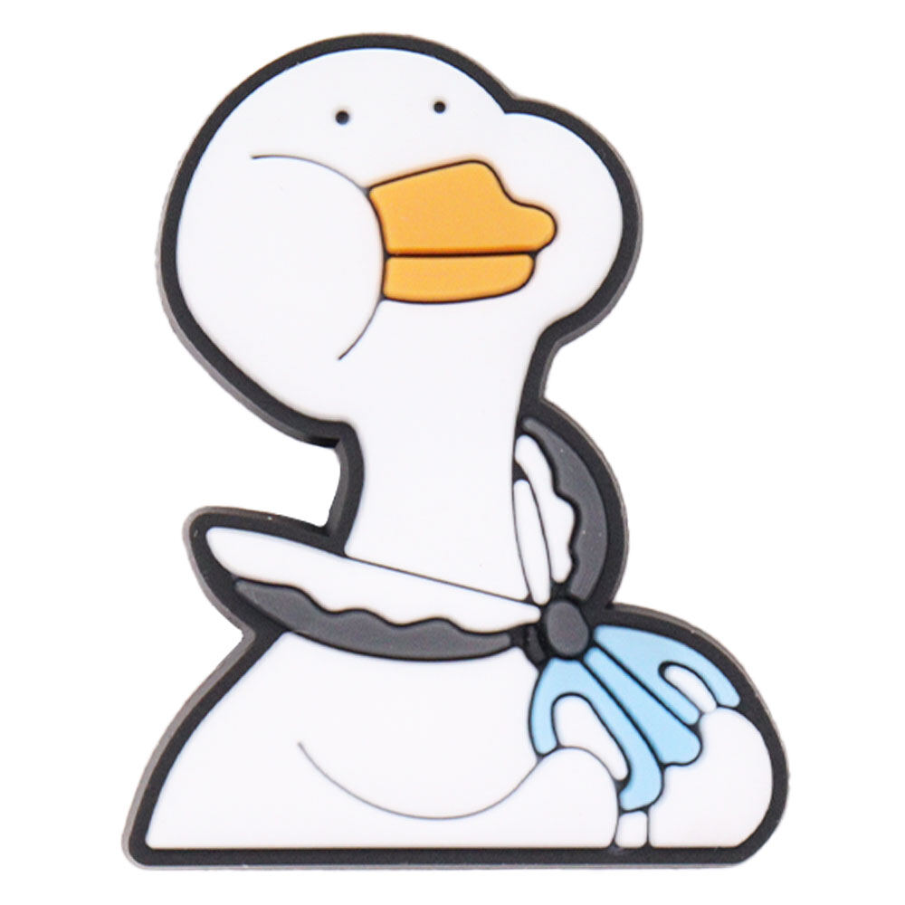 Hot Sales 1Pcs Funny Penguin Dogduck Avocado Frog Kids Buckle Clog PVC Shoes Charm Shoe Decoration Women Fit Backpack Croc Jibbitz - 8