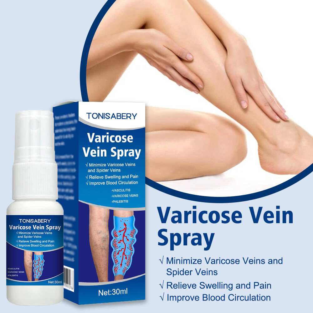 Gambar Varicose Vein Spray Relief Phlebitis Angiitis Remedy Pain Patch Spider Veins Edema Nerve Pain Earthworm Leg