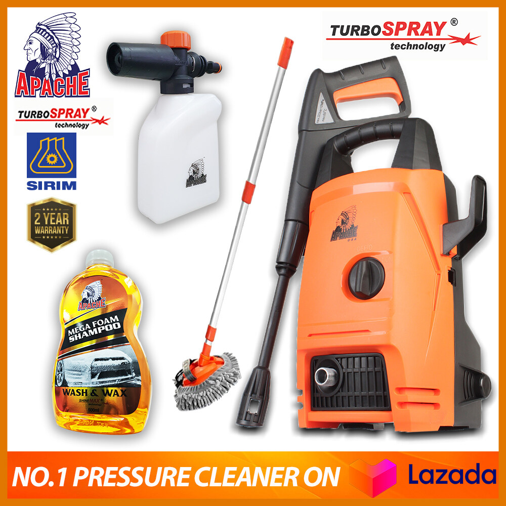 Apache Turbospray Hm6616 160 Bar High Pressure Cleaner Water Jet Pump Sprayer Washer Car Wash Machine Jet Pencuci Super Powerful Heavy Duty Motor 2 Year Warranty Free Shipping Free Mystery Gift No 1 In Malaysia Lazada