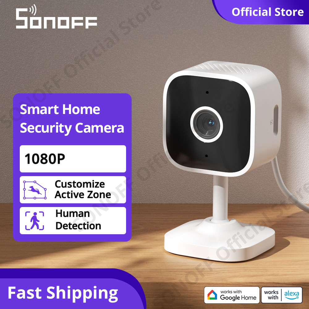 SONOFF CAM Slim Gen2 WiFi Camera CCTV Smart Home Security Camera 1080P HD Human Detection Sleep Mode Night Vision Two-Way Audio Customize Alert Zones Indoor Monitor ราคา 721 บาท*ส่งฟรี