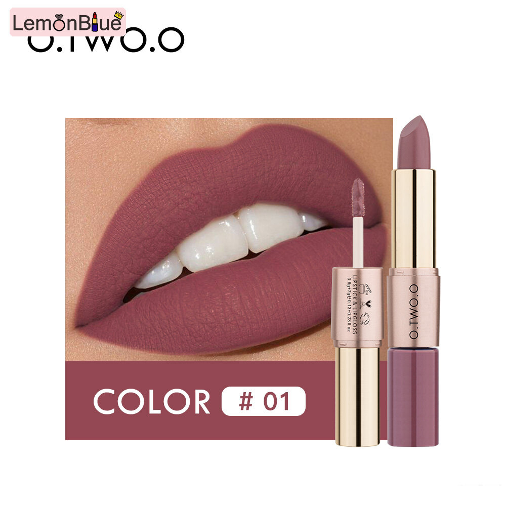 Gambar LemonBlue 2 in 1 Velvety Lipstick Long Lasting Nonstick Cup Not Fade Makeup Cosmetics 2 in 1 Velvety Lipstick Long Lasting Nonstick Cup Not Fade Makeup Cosmetics For Girl Women Velvety Lipstick Long Lasting Nonstick Cup Not Fade 2 in 1