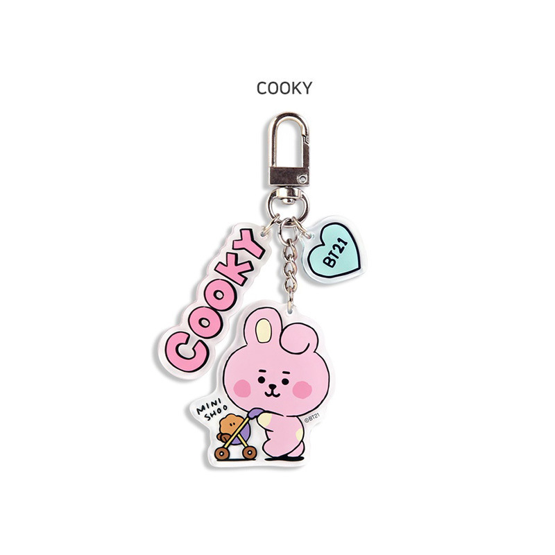 Kpop BTS Transparent Acrylic Keychain Cute Bag Charm For ARMY Fans Gift ﻿