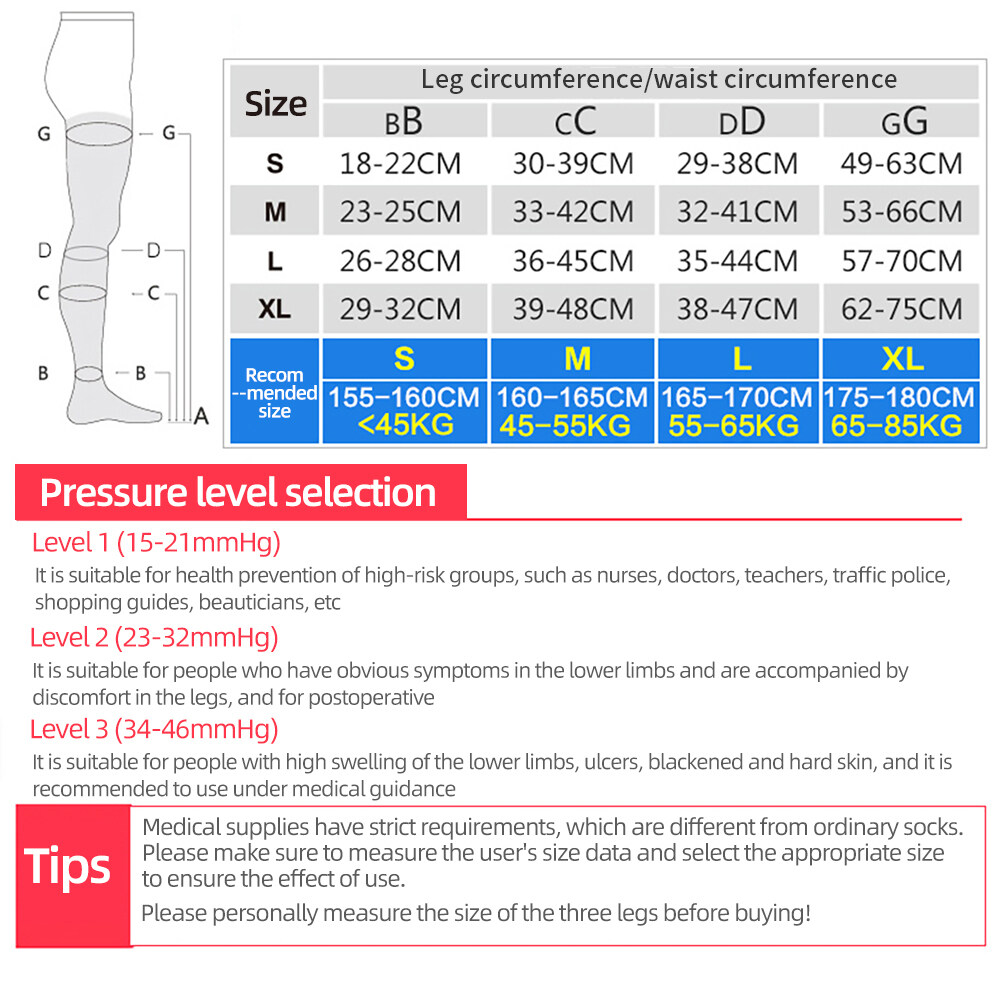 Men Women's Compression Varicose Veins Socks 23-32mmHg Pressure Level –  BABACLICK