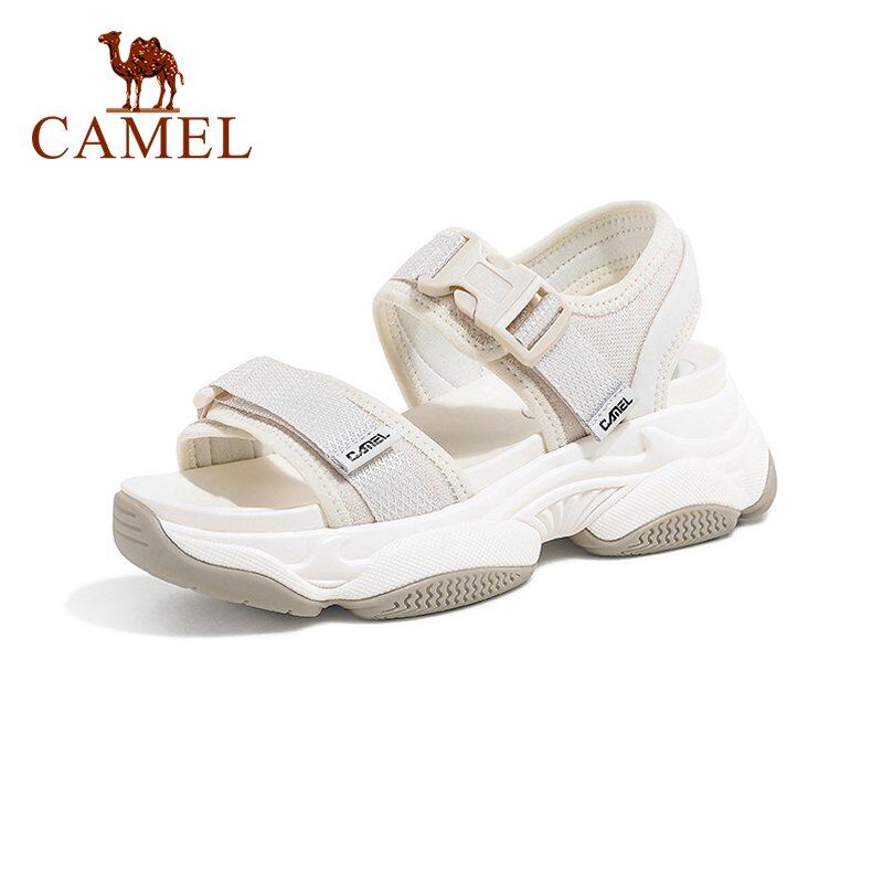 Cameljeans Women's Shoes Summer Thick-soled Platform Sandals Velcro Casual Soft-soled Beach Sandals ราคา 2,169 บาท*ส่งฟรี