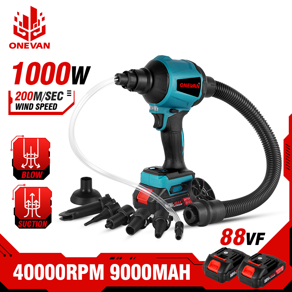 Onevan 40000 vòng/phút không dây máy thổi bụi máy thổi khí có thể sạc lại Blower Máy thổi bụi cho Makita 18V Pin