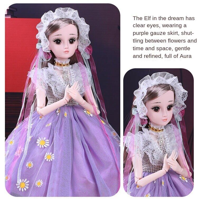60cm Barbie doll oversized talking childrens toy dress-up princess girls birthday gift suit