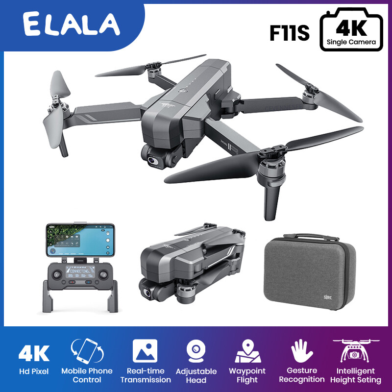 [ELALA] F11 Pro Plane 4k Profesional Camera 3KM WIFI GPS EIS 2-axis Anti-Shake Gimbal FPV Brushless Aircraft RC Helicopter ราคา 12,236 บาท*ส่งฟรี