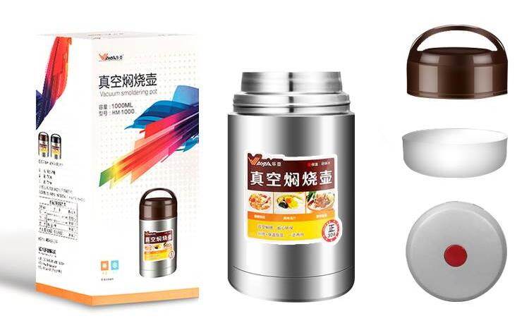 Gambar Vacuum Smoldering Pot SUS 304 Stainless Steel Thermal Vacuum Flask 1000ML