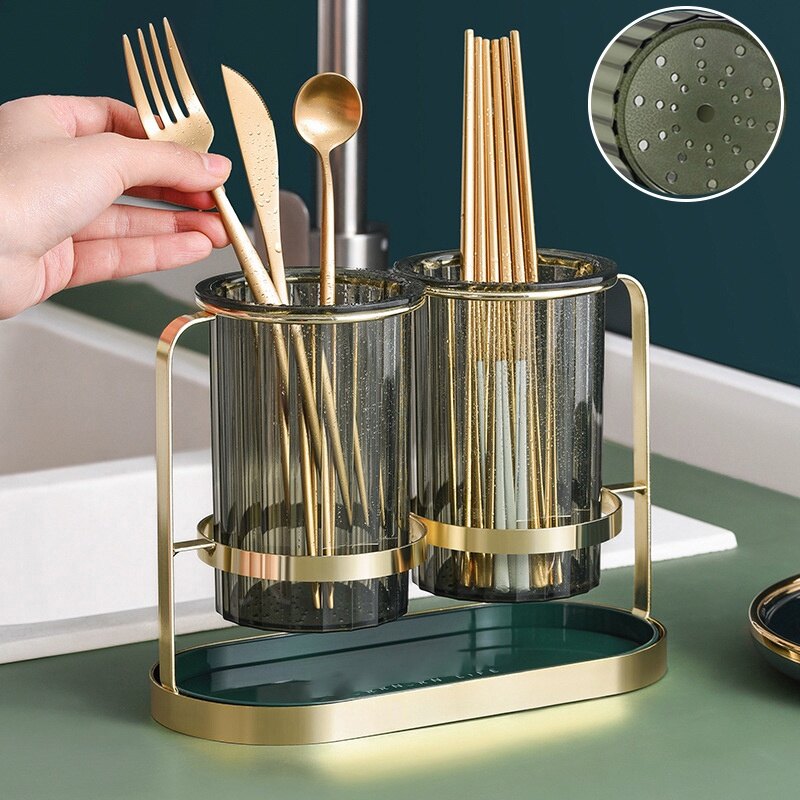 Giá đựng đũa giá để dao kéo đa năng giá để ráo nước giá đựng đũa thìa sang trọng dụng cụ sắp xếp nhà bếp
