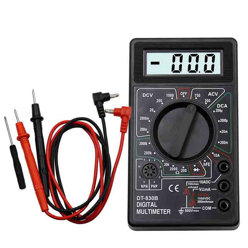 Dt-830b Ac Dc Lcd Ohmmeter Digital Multimeter, Ammeter, Ohm Meter