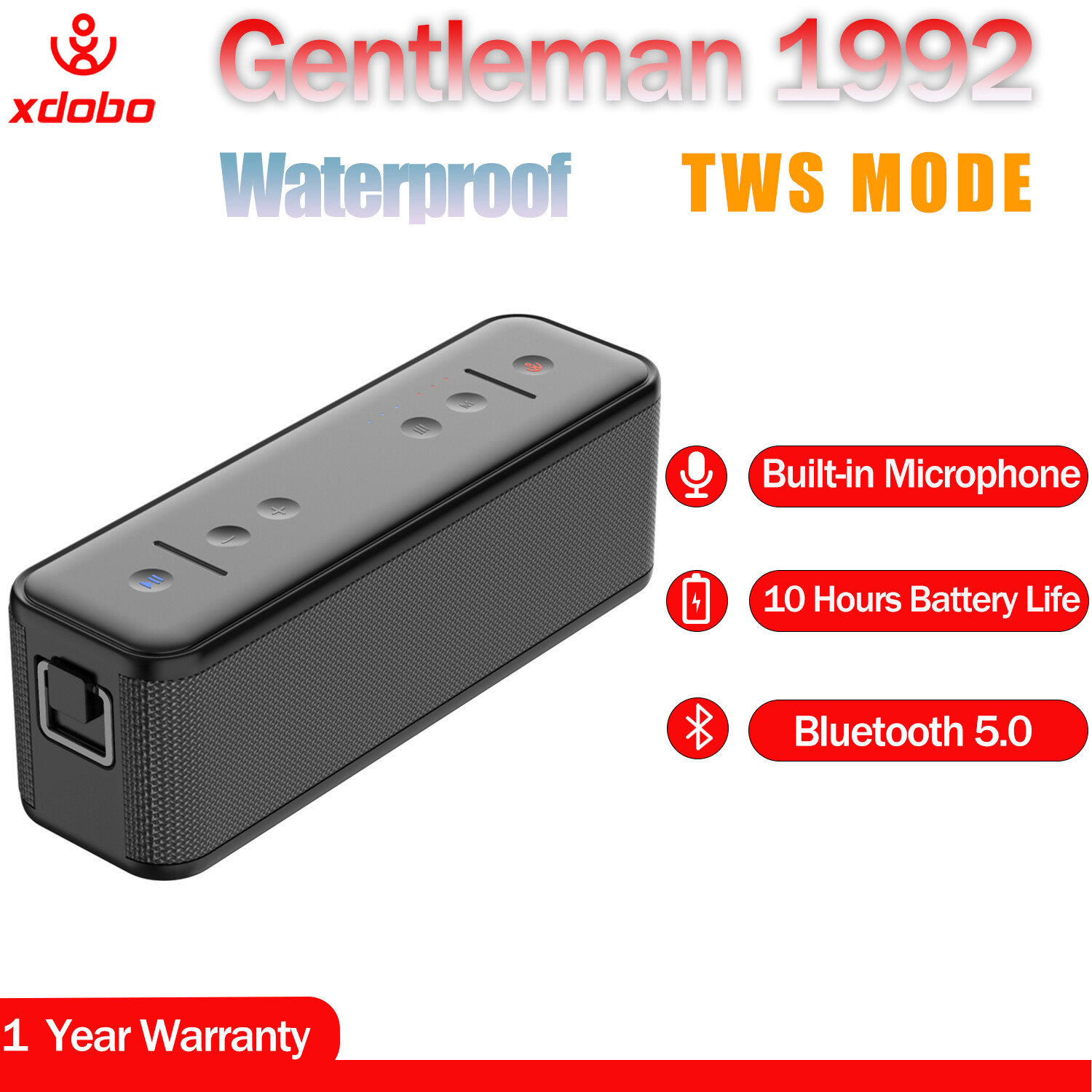 Xdobo 1992 Bluetooth không dây loa sâu trầm Loa IPX7 loa chống thấm nước