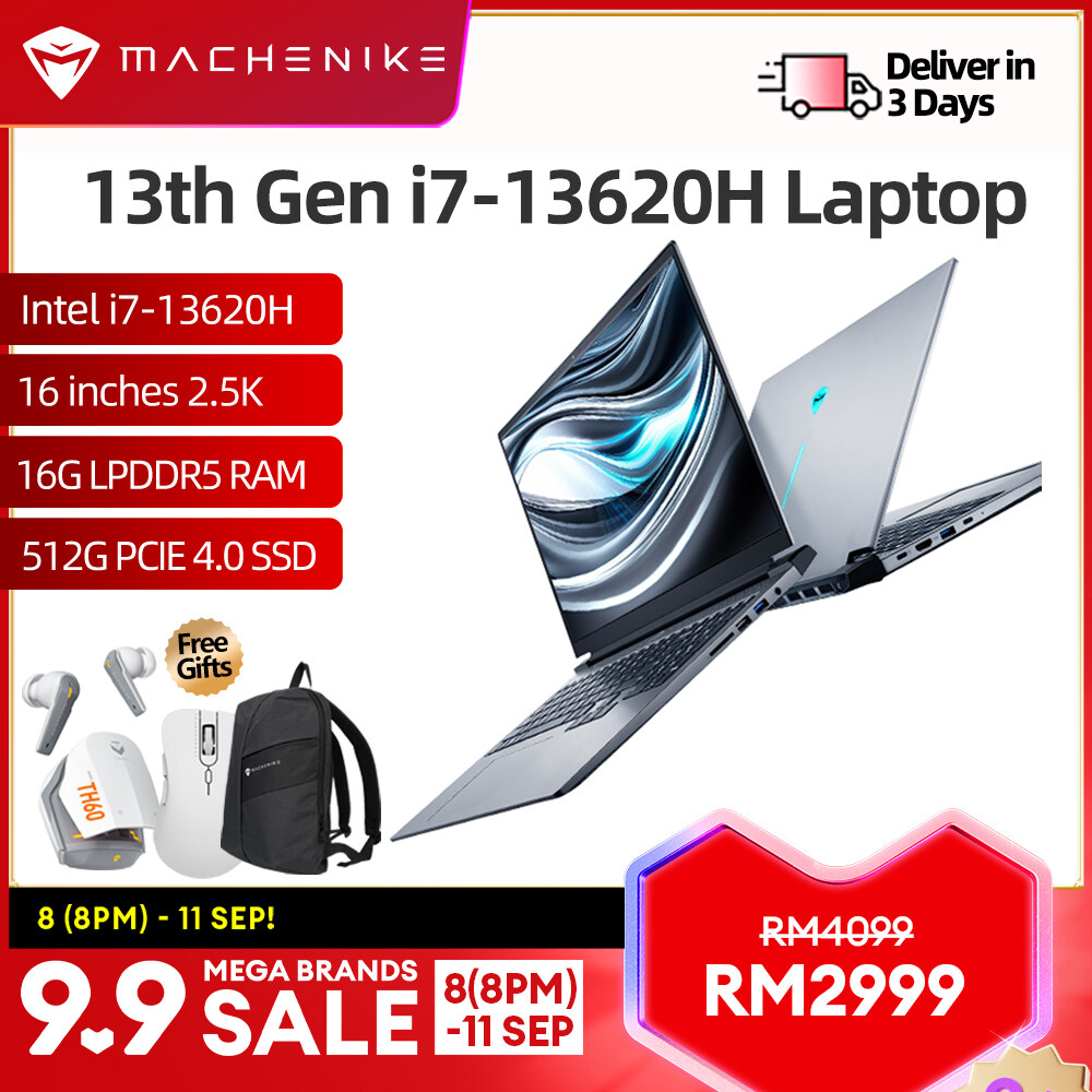 [Delivery in 72 Hours]Machenike Light 16Air Intel Core i7 Laptop i7 13620H / AMD Ryzen5 7640HS 16 inches 2.5K Screen 100%sRGB 120Hz 16G RAM LPDDR5 512G SSD PCIE4.0 2025 brand new laptop