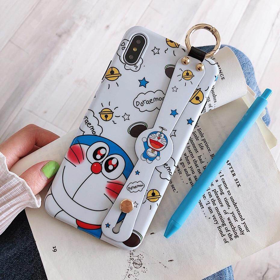 Doraemon Kartun Casing Ponsel Untuk IPhone 7 6 6S 6 Plus X XR X Max Mewah Lucu Anime Tali Pergelangan Tangan Funda Penutup Berdiri Untuk IPhone X Doraemon Kartun Casing Ponsel Untuk IPhone 7 6 6S 6 Plus X XR X Max Mewah Lucu Anime Tali Pergelangan Tangan Funda Penutup Berdiri Untuk IPhone X