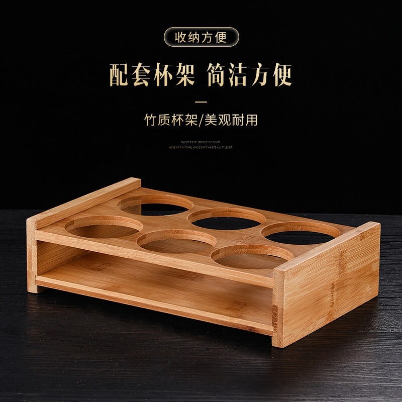 Gambar high quality Belt scale household toughened glass large portion two liquor cup wine wine package 2 two 3 shot glass