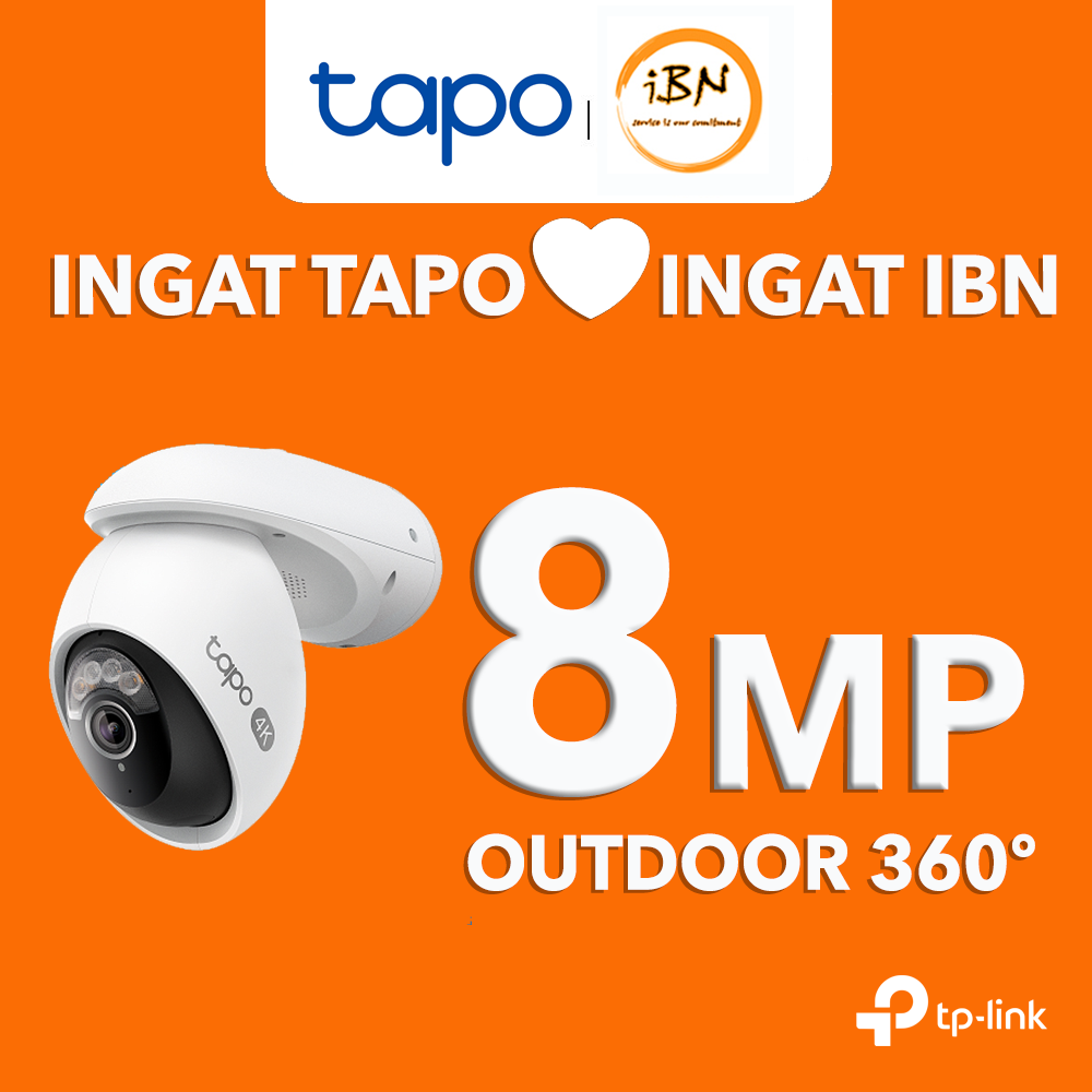 【🔥SIRIM🔥】TP-Link Tapo TC46 Outdoor 4K 8MP Pan/Tilt Security Camera | AI Motion, Night Vision & Two-Way Audio @ IBN Harga 319 Ringgit*Penghantaran Percuma