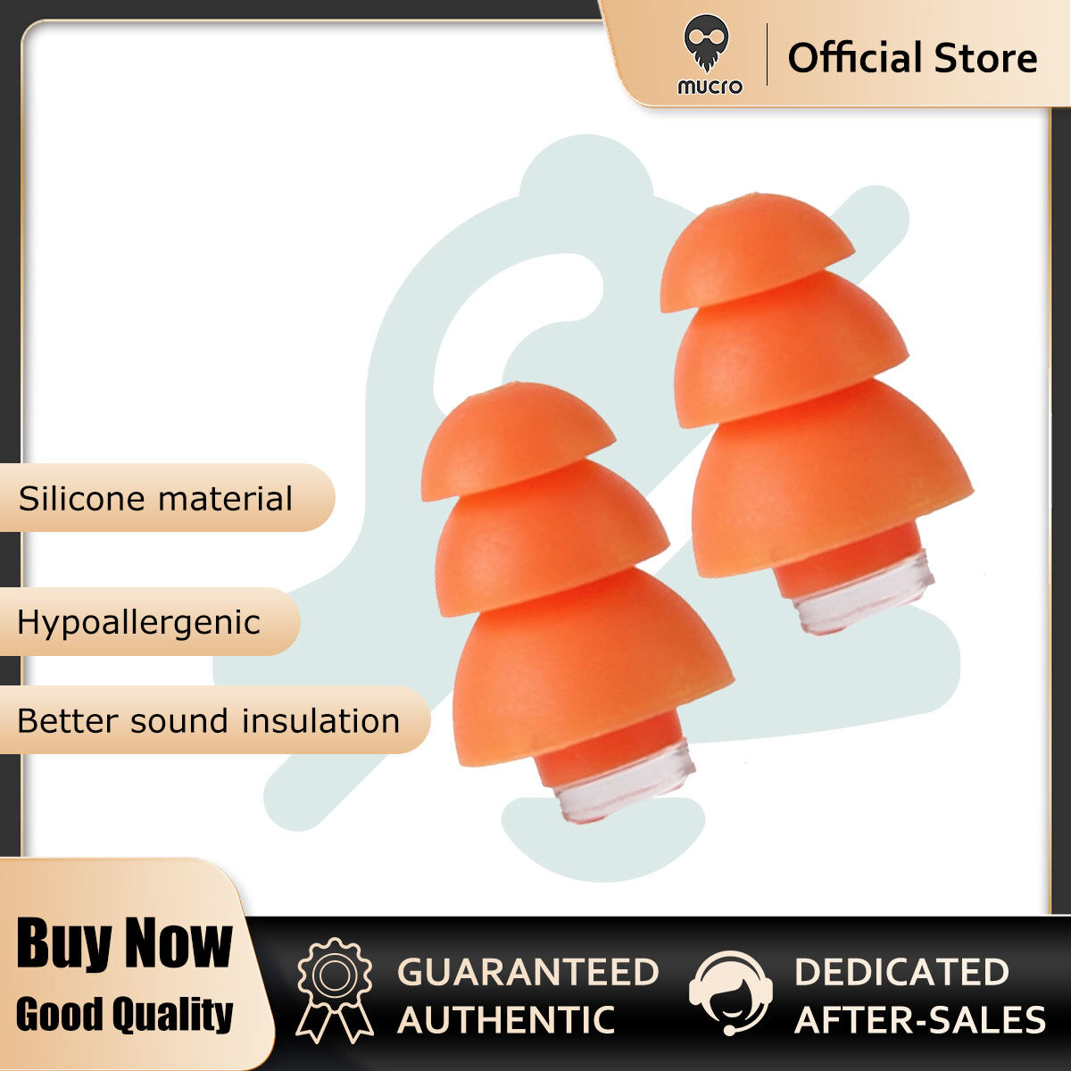 Mucroo Nút Bịt Tai Ngủ Chống Ồn Nút Bịt Tai Cách Âm Bằng Silicon Nút Bịt Tai Không Ồn Khử Tiếng Ồn Công Nghiệp