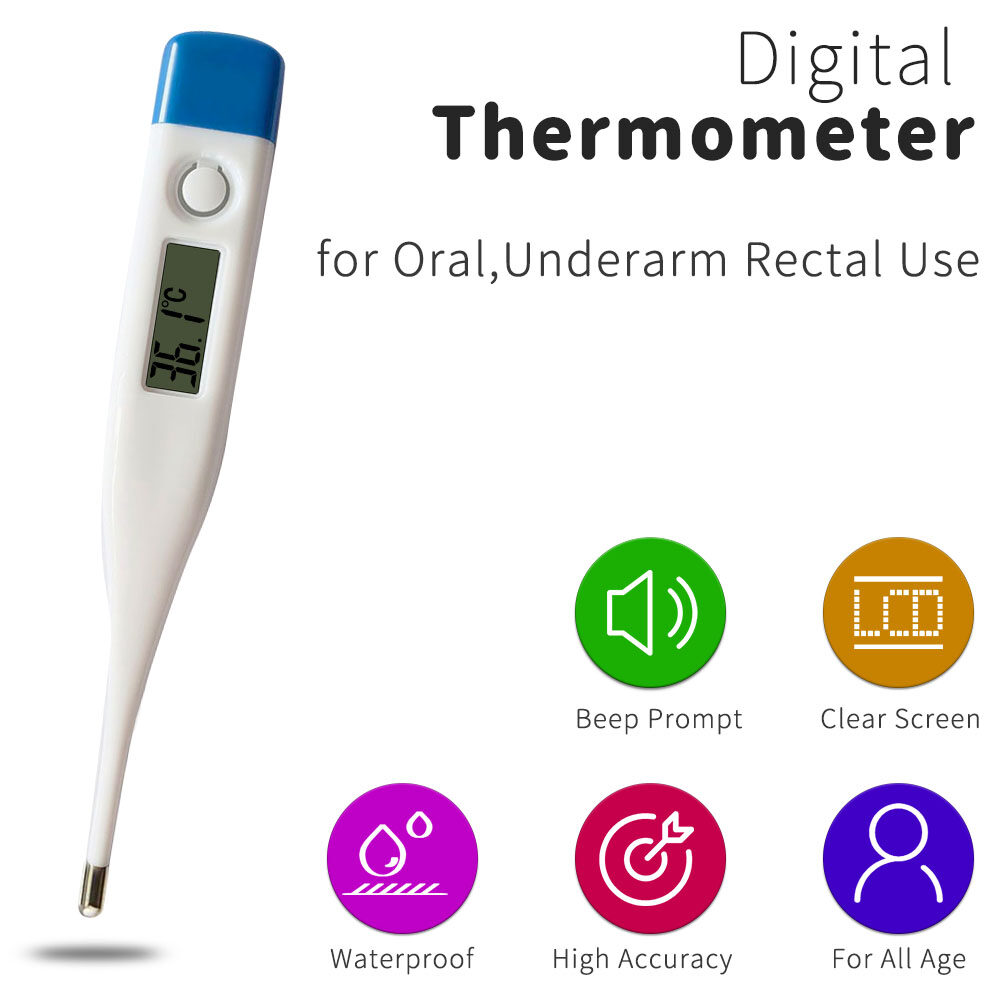Child,Adult & Pet Digital Thermometer Body Temperature by Oral Rectal & Underarm-Clinical Professional Thermometer Rapidly Tests Fever for Baby 